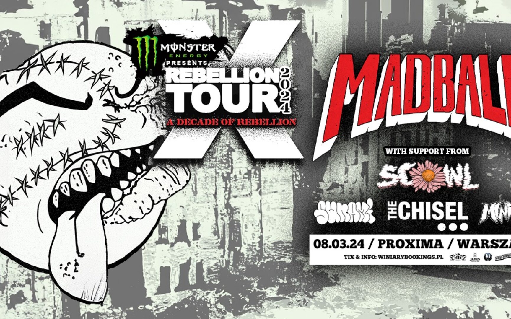 Rebellion Tour 2024 MADBALL Hybrydy Palladium Proxima