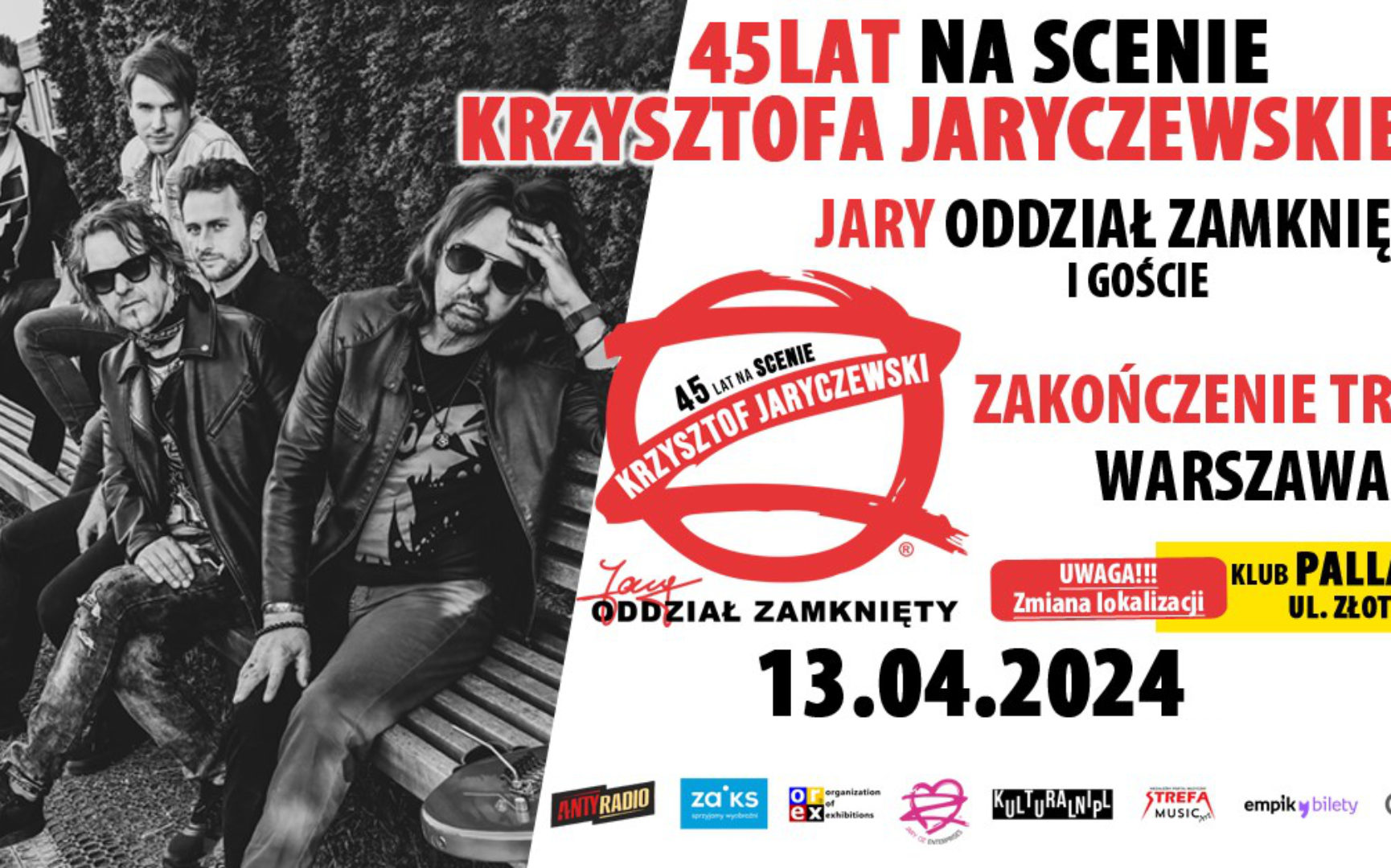 45lat na Scenie Krzysztofa Jaryczewskiego – trasa „Obudź się i z nami chodź”